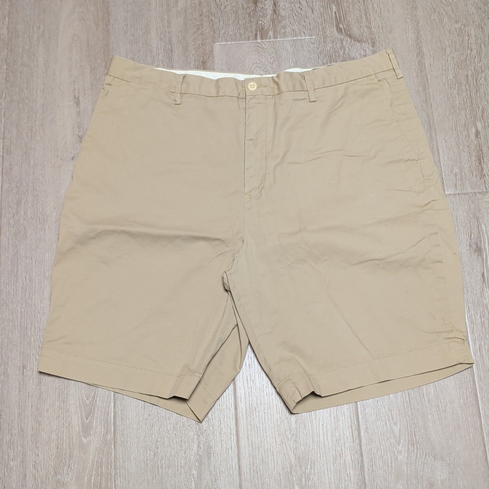 Polo Ralph Lauren Shorts Mens 40 Tan Stretch Classic Fit Khaki Chino 9in Flaws